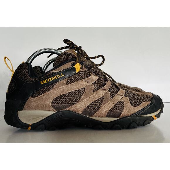 Merrill Sz 8.5 Unisex Alverston Brown Suede Fabric Hiking Trail Athletic Boot - Picture 2 of 7